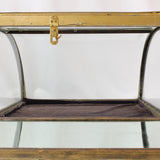 Antique Large Curved Glass Countertop Display Case