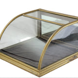 Antique Large Curved Glass Countertop Display Case