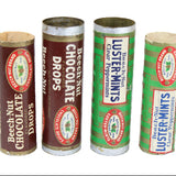 2 - 1920's Beech-Nut Metal Tubes of Chocolate Drops & Lister-Mints