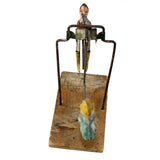 Antique Gibbs Children On A Teeter Totter Motion Tin Toy