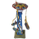 Rare Pre-1920’s German Tin Litho Wind-Up Carousel With Boats