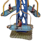 Rare Pre-1920’s German Tin Litho Wind-Up Carousel With Boats