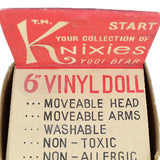 Rare 1962 Hanna-Barbera Knixies Yogi Bear 6" Rubber Doll with Box