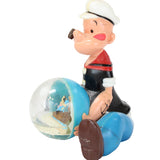 1950's Plastic Popeye Snow Globe Featuring Olive Oyl, Wimpy & Swee Pea