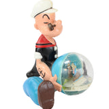 1950's Plastic Popeye Snow Globe Featuring Olive Oyl, Wimpy & Swee Pea
