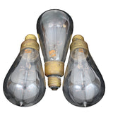 Set of 3 Vintage Mazda Tear Drop Tipped 60W 104V Electric Light Bulbs with Edison Base