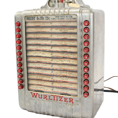 Wurlitzer jukebox on a white background