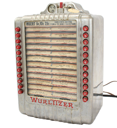 Wurlitzer jukebox on a white background