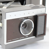 Early 1960's Polaroid Land Camera Model J66, Flash, Bulbs & Original Rawhide Case