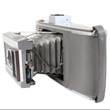 Early 1960's Polaroid Land Camera Model J66, Flash, Bulbs & Original Rawhide Case