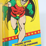 Vintage Kenner action figure packaging with a superhero character on a colorful background