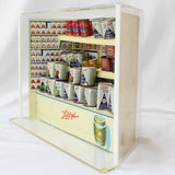 Very Rare 1923 Libby's Grocery Store with Display Counter & 24 Antique Cans Placed in Custom Plexiglass Case