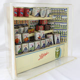 Very Rare 1923 Libby's Grocery Store with Display Counter & 24 Antique Cans Placed in Custom Plexiglass Case