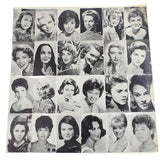 Vintage photo album page with black and white portraits of women