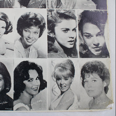 Collage of black and white portraits of women with autographs below each.