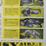 Vintage advertisement for Isy Air Rifles with text and images on a yellow background