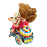 Suzuki (Japan) 1950's Girl on Tricycle Carrying Flowers with Box