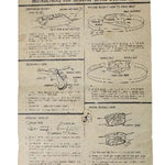Vintage instruction manual for a shooting shell buckle gun on a white background