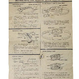 Vintage instruction manual for a shooting shell buckle gun on a white background