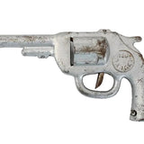 Vintage revolver on a white background