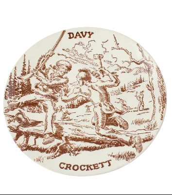 Round coaster with illustrations and text on a white background
