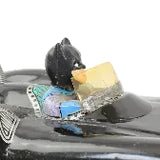 Rare 1966 ALPS Friction Drive Tin-Litho Black Knight Batmobile with Batman