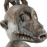 Primitive Hand Carved Single Wood Log Sculpture - Monkey on Monkeys