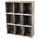 Antique Wood Motel Message/Mail/Key Drop Box with Metal Room Numbers