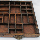 Antique Wood Printer Tray Drawer or Wall Rack