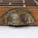 Antique Wood Printer Tray Drawer or Wall Rack