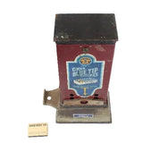 Vintage cigarette case with 'Old Blue Tip' branding on a white background