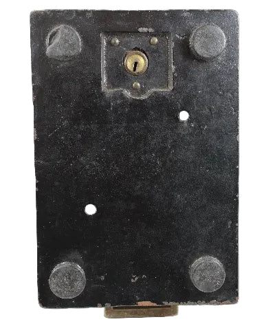 Vintage lock mechanism on a white background