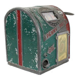 Vintage penny slot machine on a white background