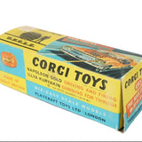 Vintage Corgi Toys packaging with colorful design on a white background