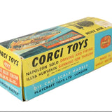 Corgi Toys packaging with colorful design on a white background