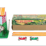1950's A.T.C. (Asahi Toy) Tin-Litho Lever Action Sliding Highway Road Race & Box