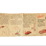 Vintage brochure for a Schuco Telescooping Car 3000 toy on a white background