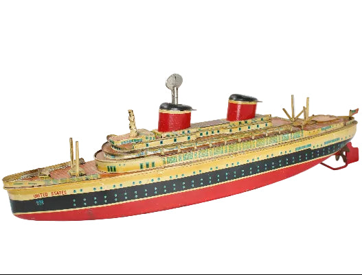 Model of a ship on a white background