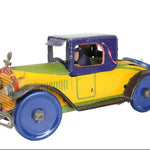 Colorful toy car on a white background