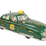 Early 1950's Marx Dick Tracy Wind-Up Squad Car with Battery Operated Light
