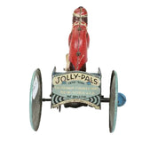 Toy figure on a cart with 'Jolly Mabel' branding on a white background