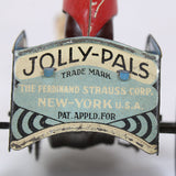 Rare Tin-Letho(DRGM) Wind-Up "Jolly-Pals" Monkey on a Cart Pulled by a Pug