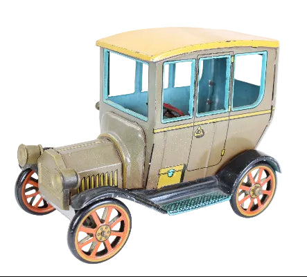 Model of an Model-T car on a white background