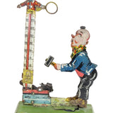 Rare Gely (G. Levy) Pre-War 1920's Tin-Litho Clown Carnival Strong Man Toy