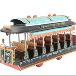Model streetcar with detailed design on a white background