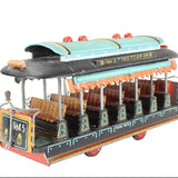 Model streetcar with detailed design on a white background