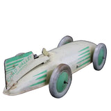 Rare 1940's Chad Valley Harborne (England) Tin Clock Work Racing Car