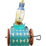 USSR 1950's Tin-Litho Wind-Up Clown  Riding a Donkey Cart