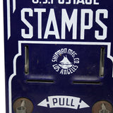 1938 Shipman Blue Porcelain Front Postage Coin-Op Vending Machine