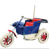 1950's - 1960's Tucher+Walther West German Lever Action Drive Tin-Litho 3 Wheel Antique Car